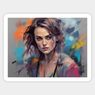 watercolorswith keira knightley Sticker